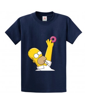 American Animated Sitcom With Doughnut Classic Unisex Kids and Adults T-Shirt